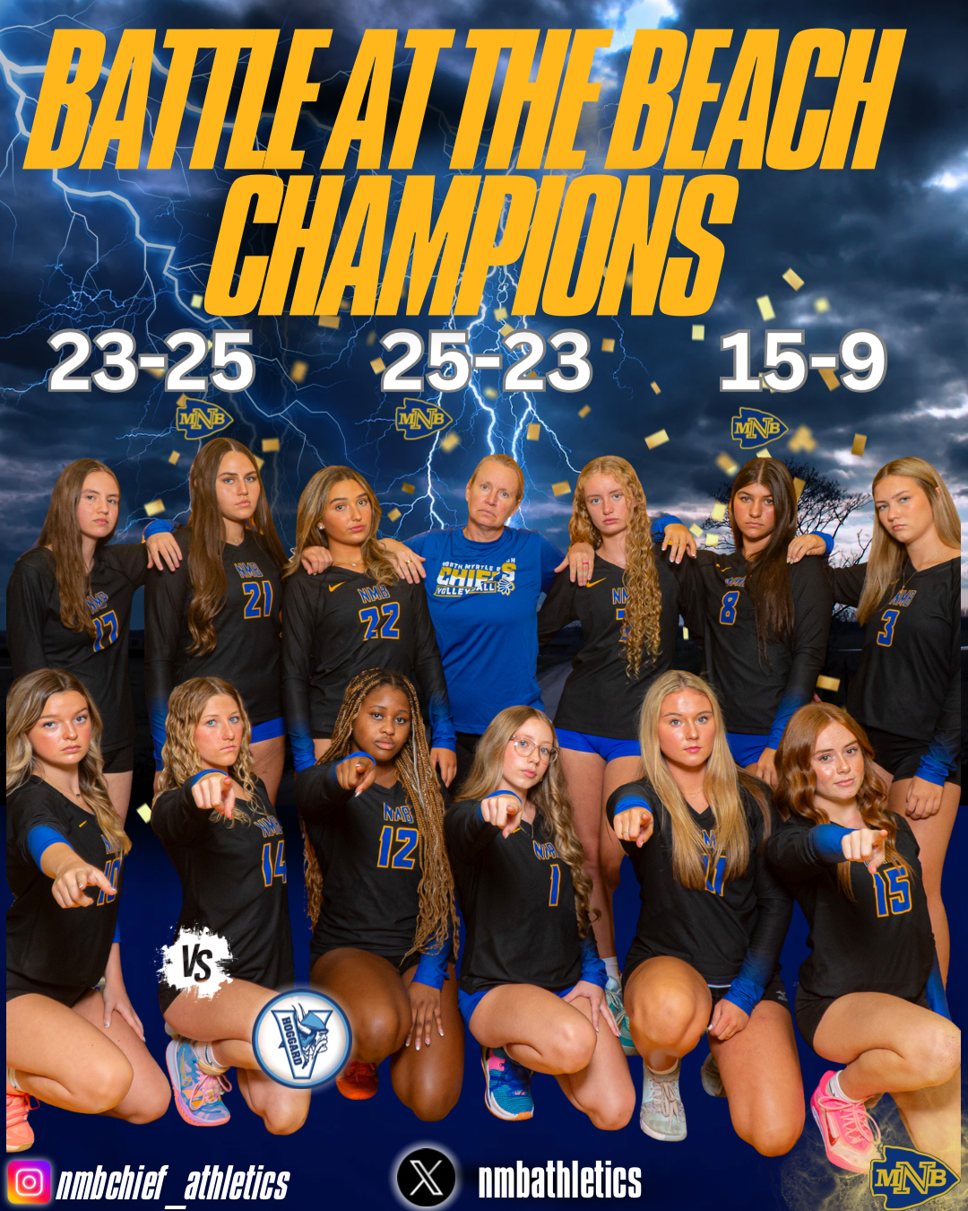 Lady Chiefs Volleyball wins Battle @ the Beach tournament!